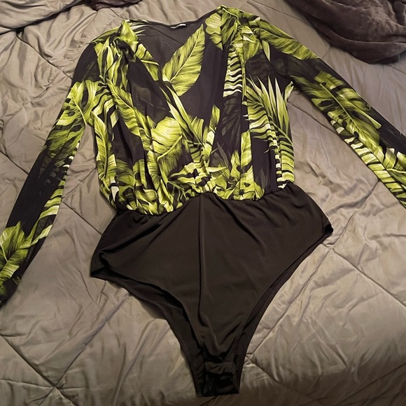 Sheer Palms Body Suit - Picture 1 of 6